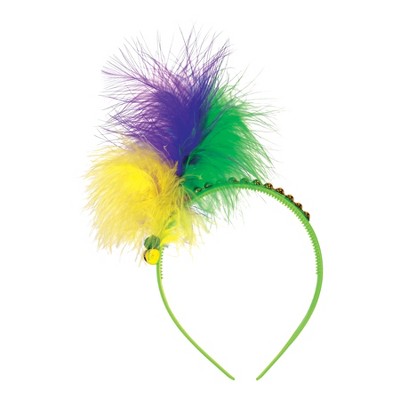 Beistle Mardi Gras Headband, (4/Pkg) Multicolored