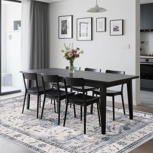 Washable Vintage Rug, Traditional Medallion Carpet with Non-Slip Backing, Stain Resistant Area Rug for Living Room & Home Office - 1 of 4