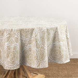Elrene Savannah Boho Paisley Printed Vinyl Indoor/Outdoor Tablecloth - Elrene Home Fashions - 1 of 4