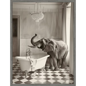 Amanti Art Luxury Lady Elephant by Niky Rahner Framed Canvas Wall Art - 1 of 4