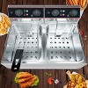 Acekool 6L Commercial Deep Fryer, Countertop Electric Fryer with Basket & Lid, Adjustable Temp Control, Stainless Steel for Restaurant & Home - 2 of 4