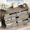 Acekool Farmhouse 6 Drawer Dresser, Rustic Wood Chest with Metal Handles, Double Dresser TV Stand, Storage Organizer for Bedroom, Living Room - 3 of 4