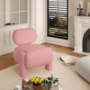 Lirago Armless Pink Accent Chair with Comfortable Reclined Backrest for Living Room 28.5"Hx27.1"Dx26.4"L - 2 of 4