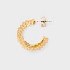 Textured Hoop Earring Set 3pc - A New Day™ Gold - 3 of 3