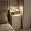 Okak 3 in 1 Vanity Desk With Mirror Space Saving Makeup Vanity Set with Charging Station Compact Dressing Table for Bedroom - 2 of 4