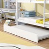 Okak Rubber Wood Twin over Twin Bunk Bed with Trundle, Twin Bed can Convertible into Twin Size Beds, Kids Bunk Beds for Bedroom and Dormitory - 4 of 4