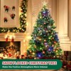 Pre-lit Christmas Tree - 350 Bright Lights (8 Modes), 1000 Flame-Retardant PVC Branches, Metal Hinges and Star Topper, Easy-to-Assemble Holiday Tree - 2 of 4
