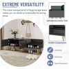 Shoe Rack Bench With Hidden Storage Compartment, Upholstered Cushions, Wooden Bench With Storage, Easy Assembly For Entryway Living Room - 3 of 4