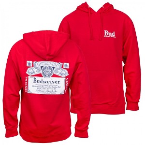 Mens Budweiser Front and Back Print Hoodie - 1 of 4