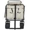 360° Rotating Rear Wheel Heavy-Duty Folding Wagon – Multi-Use Garden Cart with All-Terrain Wheels for Camping, Beach, Picnic & Outdoor, Beige - 2 of 4