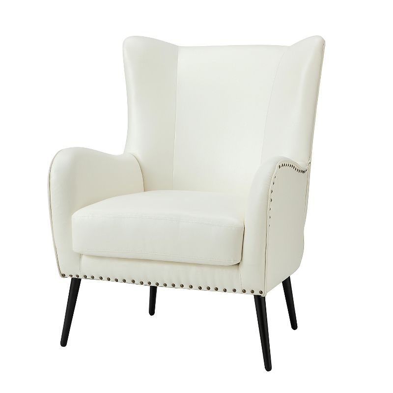 Harpocrates Classic Armchair with wingback and nailhead trim | ARTFUL LIVING DESIGN, 3 of 12