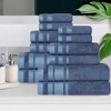 Cotton Medium Weight 12 Piece Bathroom Towel Set by Blue Nile Mills - 2 of 4