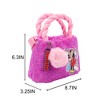 Disney Minnie Mouse Character Applique Purple 6.3” Mini Faux Fur Tote - 3 of 4