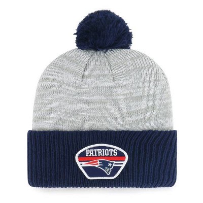 NFL New England Patriots Men's Badge Knit Beanie - Gray