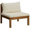 vidaXL Garden Lounge Set Cream Solid Acacia wood, Polyester Modular - 3 of 4