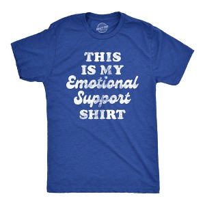 Mens This Is My Emotional Support Shirt Tee Funny Sarcastic Joke T Shirt For Guys - Crazy Dog Men's T Shirt - 1 of 4