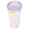 He Will Cover You Under His Wings Find Refuge Feathers Gold Lid 24 oz. Double-Walled Straw Tumbler - 4 of 4