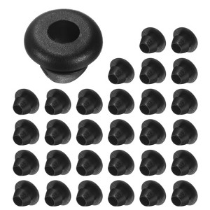 Unique Bargains Rubber Corrosion-Resistant Snap-in Locking Hole Plugs Black - 1 of 4