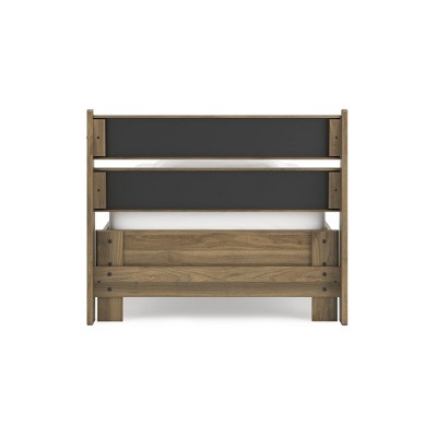 Deanlow Twin Light Brown Wood Transitional Platform Bed
