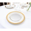 HomeRoots 13" Clear And Gold Glass Charger Plate - 2 of 4