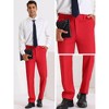 Lars Amadeus Men's Solid Business Button Closure Flat Front Formal Trousers - 4 of 4