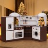 Honeyjoy Corner Play Kitchen with Ice Maker Microwave Oven for Kids 3+ Years Old Wooden Toy - 2 of 4
