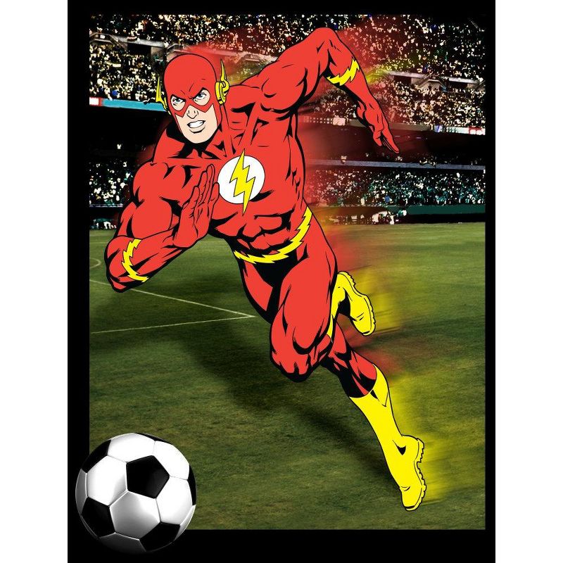 The Flash Playing Soccer Black Graphic Tee Toddler Boy to Youth Boy, 2 of 4