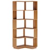 Lirago Brown Wooden Particle Board 6-Tier Corner Bookshelf 23.6x23.6x64.9 Inch with Anti-Drop Panel - 2 of 4