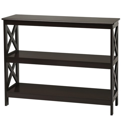 Tangkula X-design Industrial 3-tier Console Table Bookshelf Narrow ...