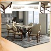 LeisureMod Svelta Leather Dining Chair – Upholstered Mid-Century Modern Accent Arm Chair with Rubberwood Legs for Kitchen or Dining Room Set of 4 - 4 of 4