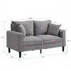 Lyngins 57 Inch Corduroy Sofa,Upholstered Loveseat Couch,Sofa Bed for Living Room,Bedroom - 3 of 4