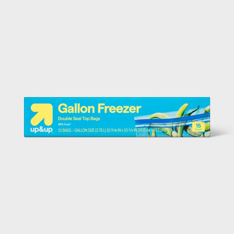 Gallon Freezer Storage Bags - up & up™, 1 of 4