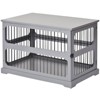 PawHut Dog Crate Furniture Decorative Cage Kennel with Strong Construction Materials & a Classic Americana Style, Gray - 4 of 4