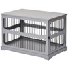 PawHut Dog Crate Furniture Decorative Cage Kennel with Strong Construction Materials & a Classic Americana Style, Gray - image 4 of 4