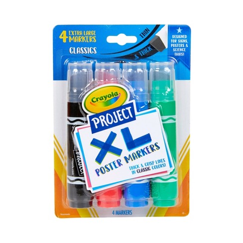 4ct Crayola Project Xl Poster Markers Classic Colors Target