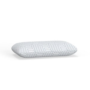 TopComfy Support Pillow Cooling Foam Pillow with Ventilation Channels for Better Sleep Comfort, White and Blue, 16"*8"*8" - 1 of 4