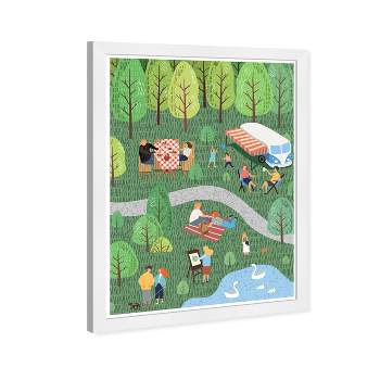 13" x 19" Fun in the Woods Entertainment and Hobbies Framed Wall Art Green - Olivia's Easel