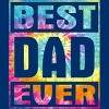 Men's Design By Humans Vintage Tie Dye Best Dad Ever By T-Shirt - 2 of 2