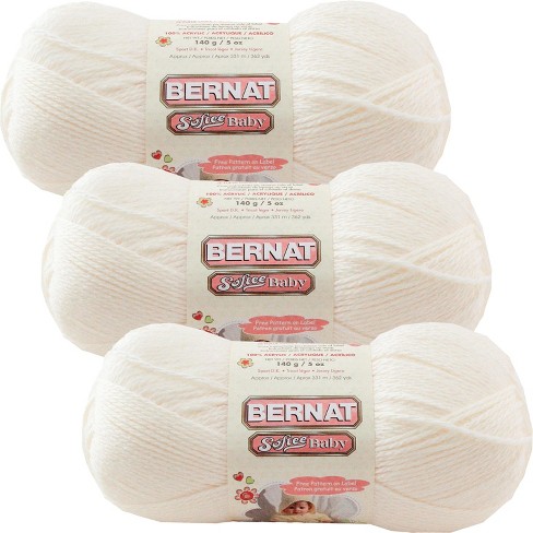 Bernat Softee Baby Antique White Yarn 3 Pack Of 141g/5oz Acrylic 3