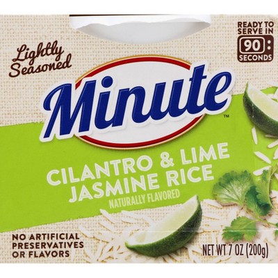 Minute 90 Second Cilantro & Lime Jasmine Rice Microwavable Bowl - 7oz