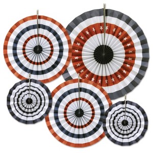 Beistle Accordion Paper Fans, Asstd, (10/Pkg) - 1 of 4