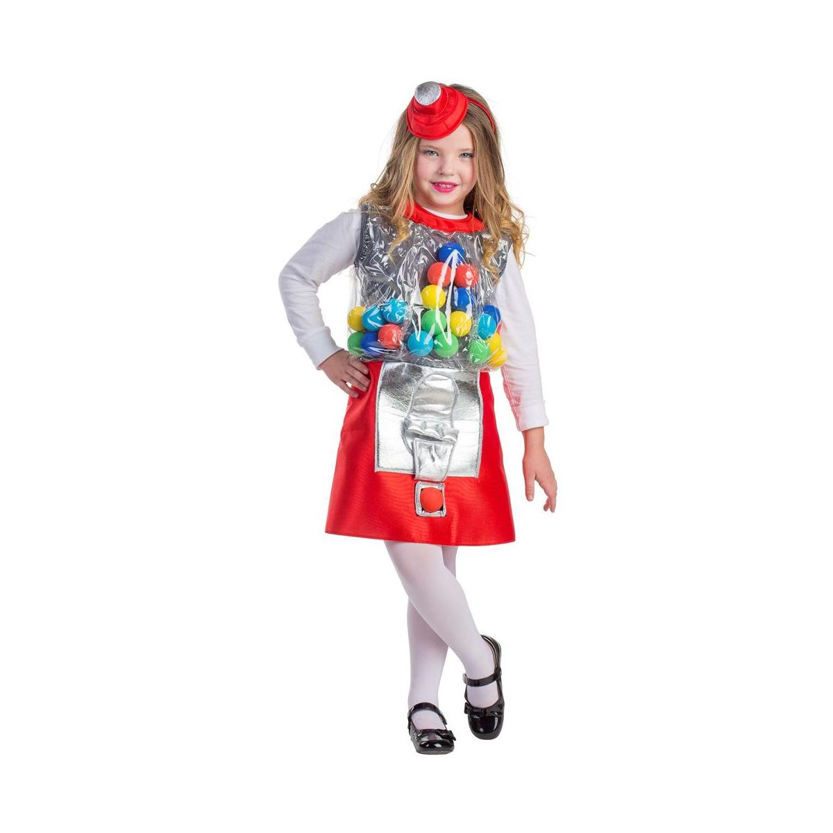 Dress Up America Gumball Machine Costume Dress for Girls - thumbnail 3
