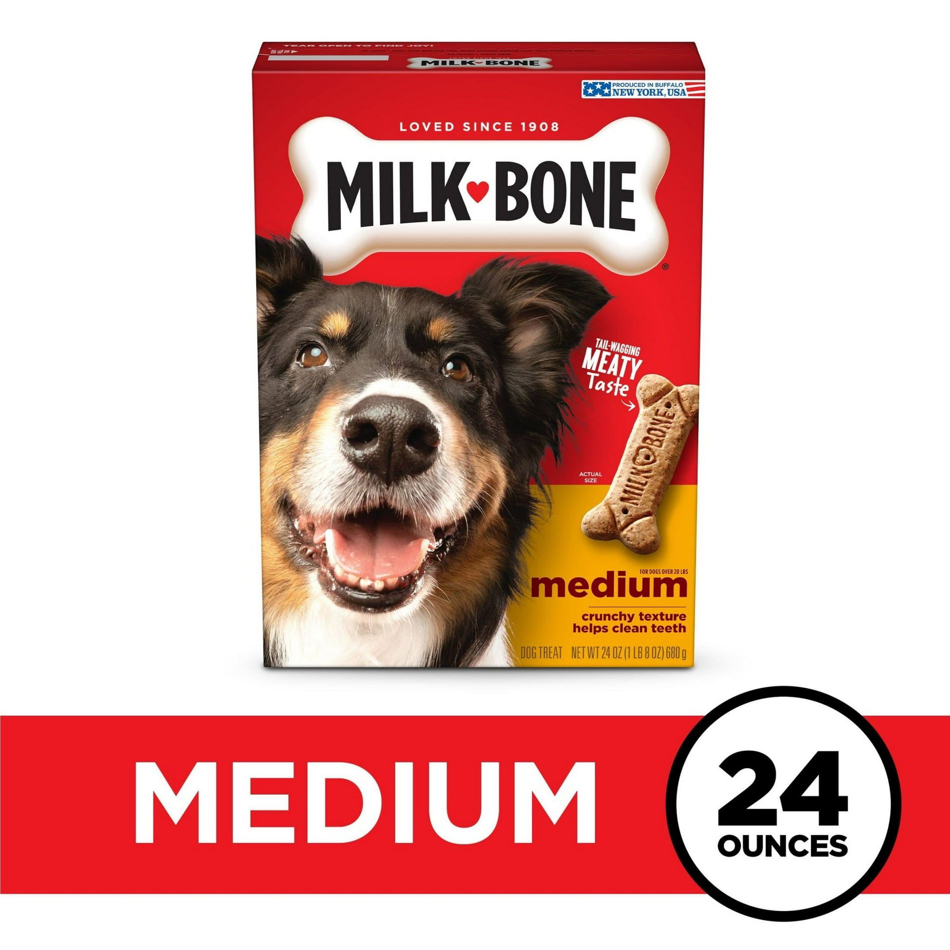 Milk Bone Original Biscuits, Medium Dog Treats, 24 oz, Pack of 2