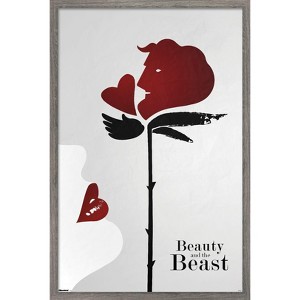 Trends International Disney Beauty and the Beast (1991) - Rose Silhouette Framed Wall Poster Prints - 1 of 4