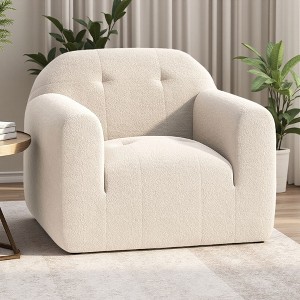 Modern Club Chair Sleek Accent Chair for Living Room or Office - 1 of 4