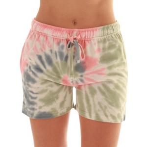 Just Love Women's Loop Terry Tie Dye Shorts - Comfortable and Stylish Loungewear for Summer - 1 of 3