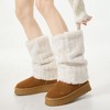 Anna-Kaci Plush Faux Fur Leg Warmers with Soft Textured Design and Cozy Stretch Fit for Layering Over Boots and Winter Outfits - 3 of 4