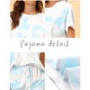 cheibear Women's Tie Dye Short Sleeves Sleepshirt with Shorts Lounge Sleepwear Pajama Set - 4 of 4
