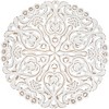 Northlight 24" Brushed Antique White Damask Round Wall Panel - image 2 of 4