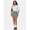 EXLURA Womens Button Bodycon Mini Skirt Sexy Night Club High Waist Elastic Y2K Fall Winter Plaid Skirts - 4 of 4